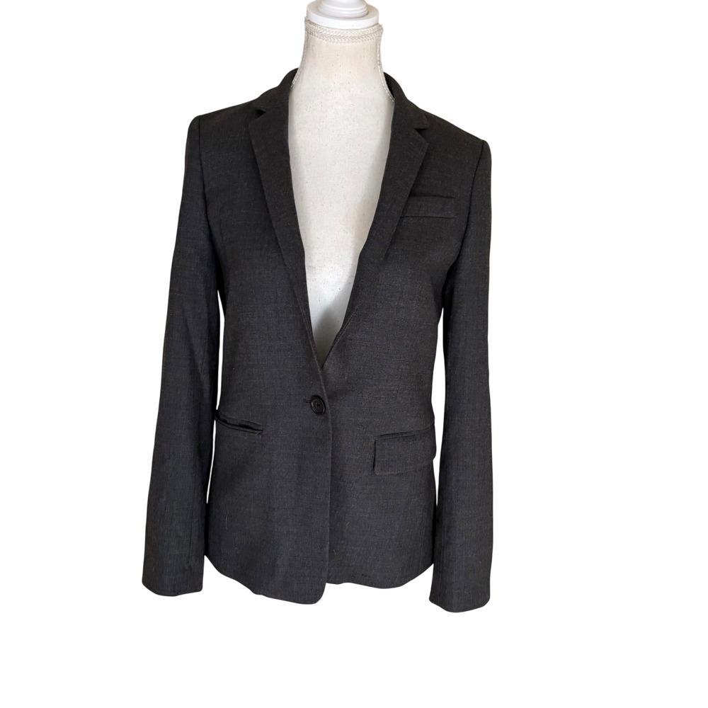 J CREW Gray Wool Blend Blazer Size 4
